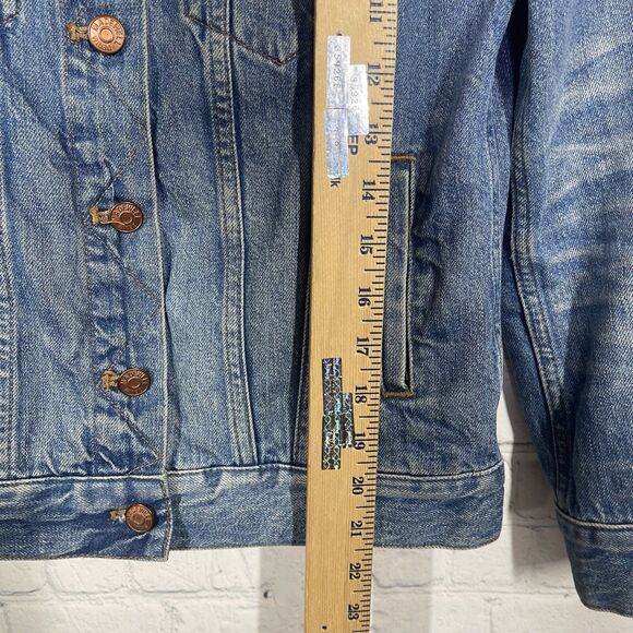 Madewell Blue Denim Jacket Womens Small Button Front Classic Jean Jacket - Picture 12 of 15